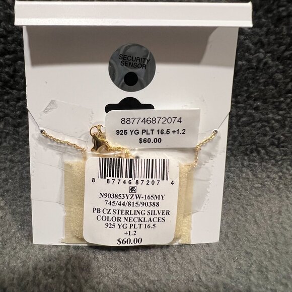 Y2K Red Enamel Heart Pendant Necklace 18k YGP Sterling Silver 16.5”Dainty Charm - Picture 5 of 5